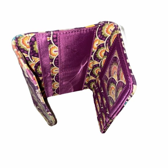 Vera Bradley Crossbody Envelope Wallet Purple Floral - Picture 2 of 4